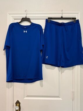 Mens Under Armour Blue Loose Fit Short Ser X-Large